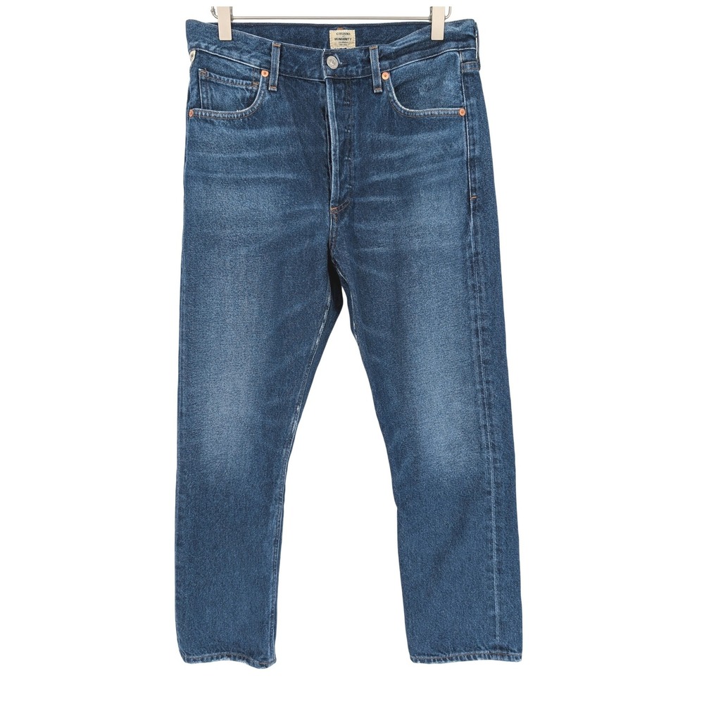 Citizens of Humanity Charlotte Crop High Rise Straight Jean Womens 28 Blue Ankle